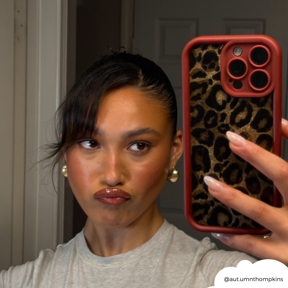 Burgundy Leopard Phone Case