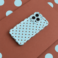 Wavy Phone Case - Powder Blue Polka Dot